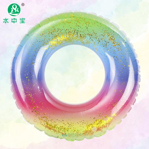3万个新款加厚pvc泳圈 腋下救生圈海洋印花游泳游艺用品浮圈游泳圈